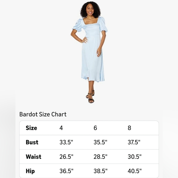 BNWT!BARDOT Poppy Tie Back Midi Dress - Picture 11 of 11